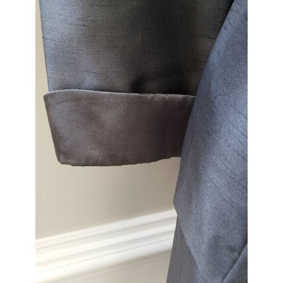 Dana Kay Skirt Suit Set Women's 18 Silver Single Breasted Collar 3 Button Front - Picture 15 of 16